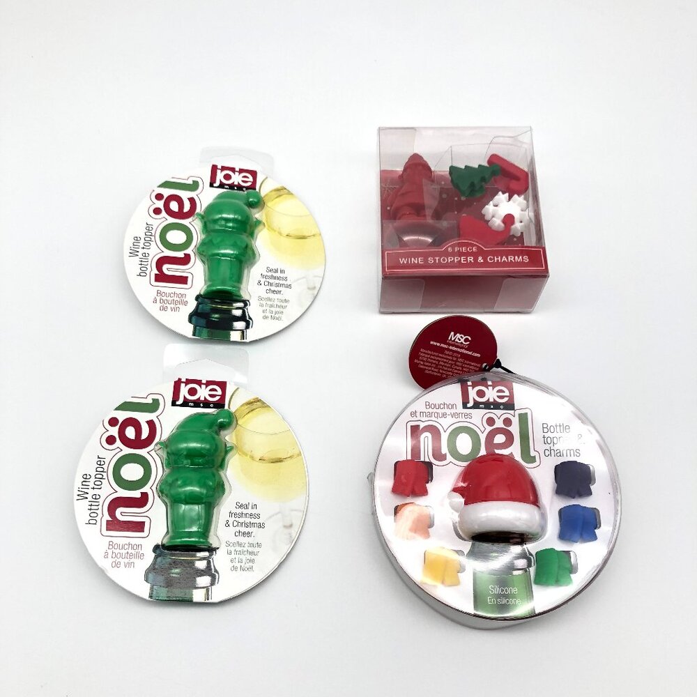 Joie MSC Noel Bottle Toppers and Wine Stoppers - Thumbnail 3